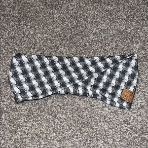 Black and White Checkered Headband